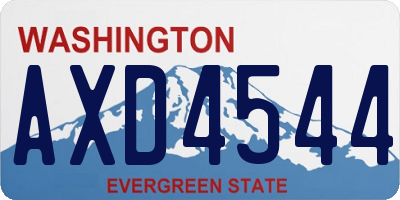 WA license plate AXD4544