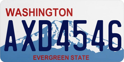 WA license plate AXD4546