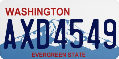 WA license plate AXD4549