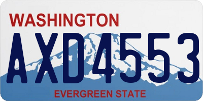 WA license plate AXD4553