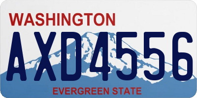 WA license plate AXD4556
