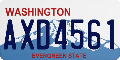 WA license plate AXD4561
