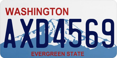 WA license plate AXD4569
