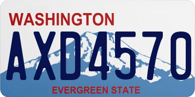 WA license plate AXD4570