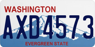 WA license plate AXD4573