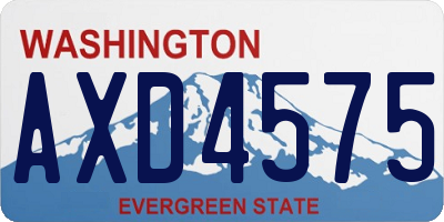 WA license plate AXD4575