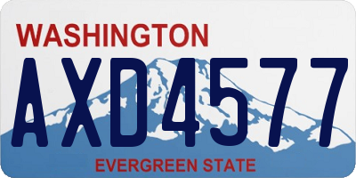 WA license plate AXD4577