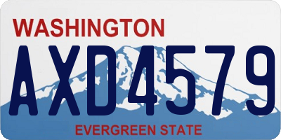 WA license plate AXD4579