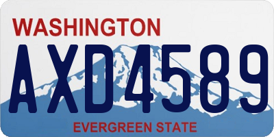 WA license plate AXD4589