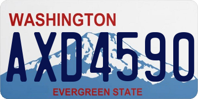 WA license plate AXD4590