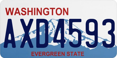 WA license plate AXD4593