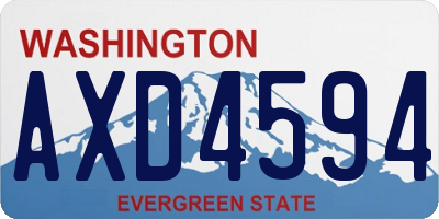 WA license plate AXD4594
