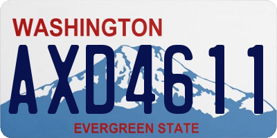 WA license plate AXD4611