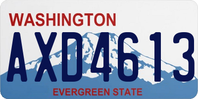 WA license plate AXD4613