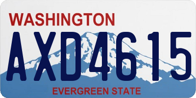 WA license plate AXD4615