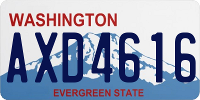 WA license plate AXD4616