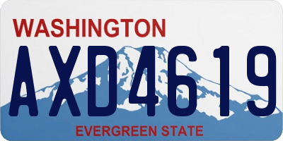 WA license plate AXD4619