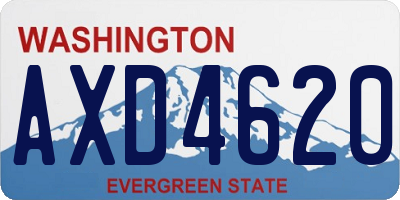 WA license plate AXD4620