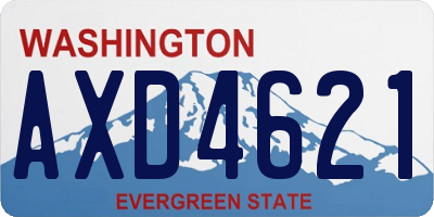 WA license plate AXD4621