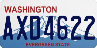 WA license plate AXD4622