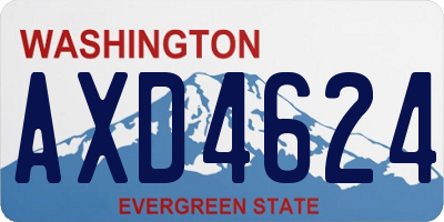 WA license plate AXD4624
