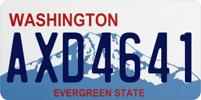 WA license plate AXD4641