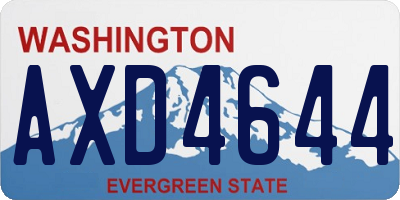 WA license plate AXD4644