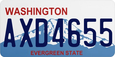 WA license plate AXD4655