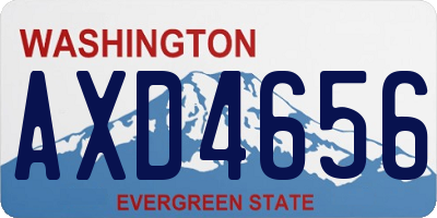 WA license plate AXD4656