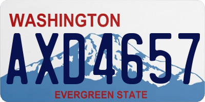 WA license plate AXD4657