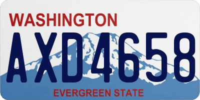 WA license plate AXD4658