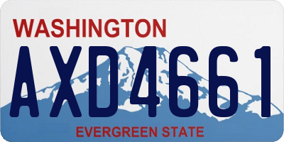 WA license plate AXD4661
