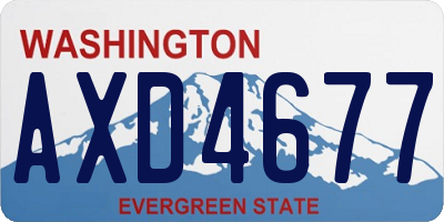 WA license plate AXD4677