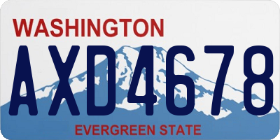WA license plate AXD4678