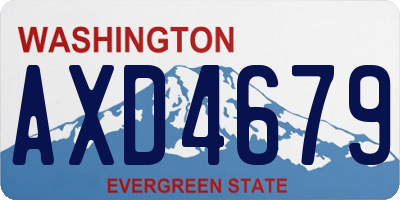 WA license plate AXD4679