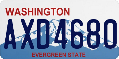 WA license plate AXD4680