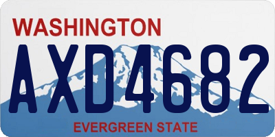 WA license plate AXD4682