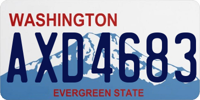 WA license plate AXD4683