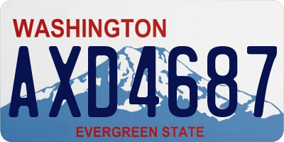 WA license plate AXD4687