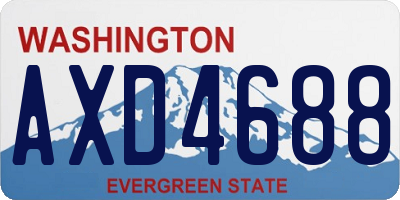 WA license plate AXD4688