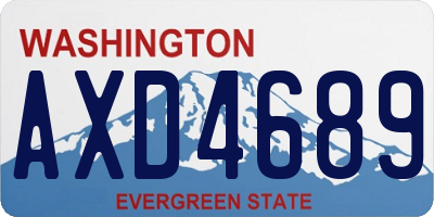 WA license plate AXD4689