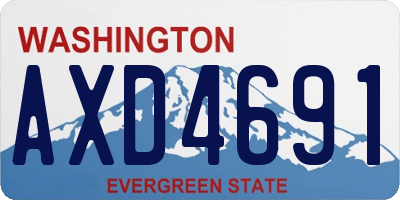 WA license plate AXD4691