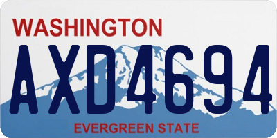 WA license plate AXD4694