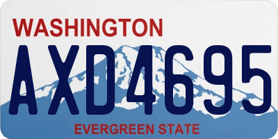 WA license plate AXD4695