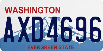 WA license plate AXD4696