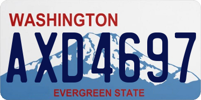 WA license plate AXD4697