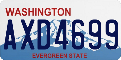 WA license plate AXD4699
