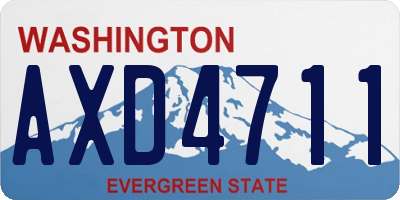 WA license plate AXD4711