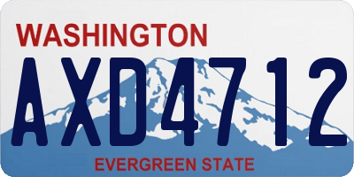 WA license plate AXD4712