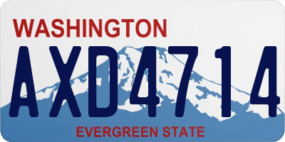 WA license plate AXD4714